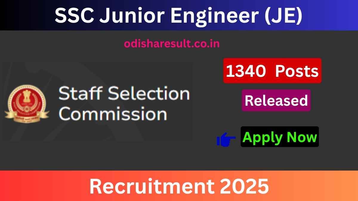 SSC Junior Engineer (JE)Recruitment 2025